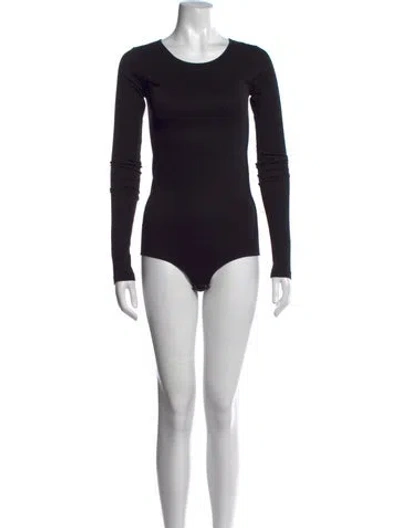 Pre-owned Rick Owens Crew Neck Long Sleeve Bodysuit In Black