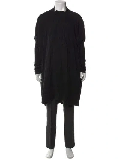 Pre-owned Rick Owens Crew Neck Long Sleeve Cardigan In Black