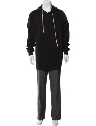 Pre-owned Rick Owens Crew Neck Long Sleeve Hoodie In Black
