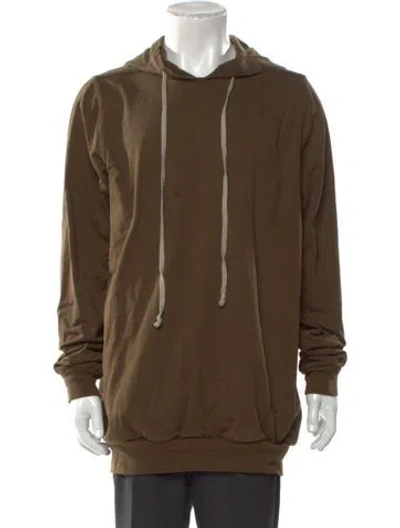 Pre-owned Rick Owens Crew Neck Long Sleeve Hoodie In Brown