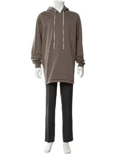 Pre-owned Rick Owens Crew Neck Long Sleeve Hoodie In Green