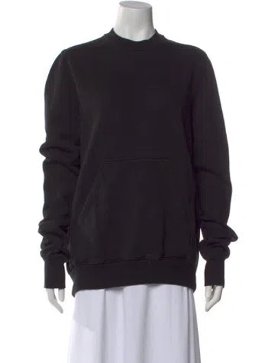 Pre-owned Rick Owens Crew Neck Long Sleeve Sweatshirt In Black
