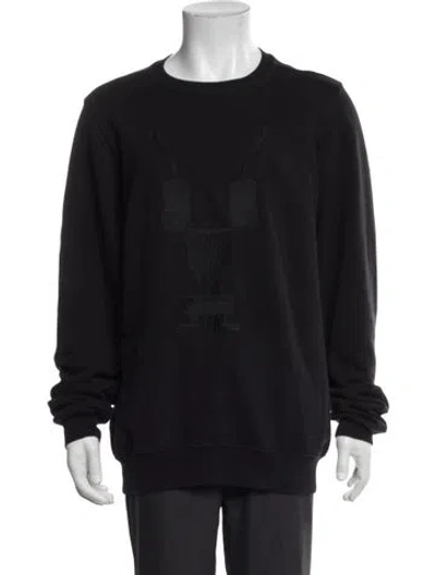 Pre-owned Rick Owens Crew Neck Long Sleeve Sweatshirt In Black