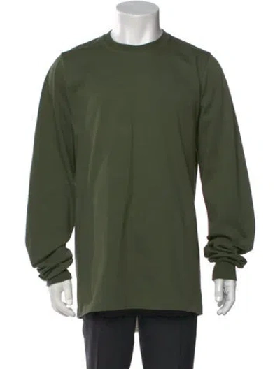 Pre-owned Rick Owens Crew Neck Long Sleeve Sweatshirt In Green