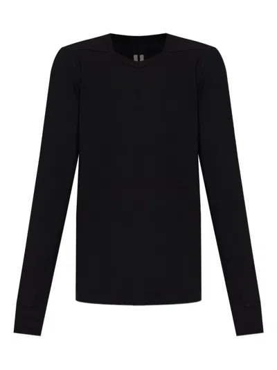 Rick Owens Crew-neck Long-sleeve T-shirt In Black