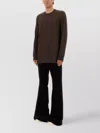 Rick Owens Relaxed Fit Long-sleeved T-shirt In Brown