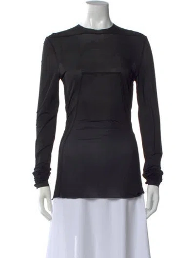 Pre-owned Rick Owens Crew Neck Long Sleeve Top In Black