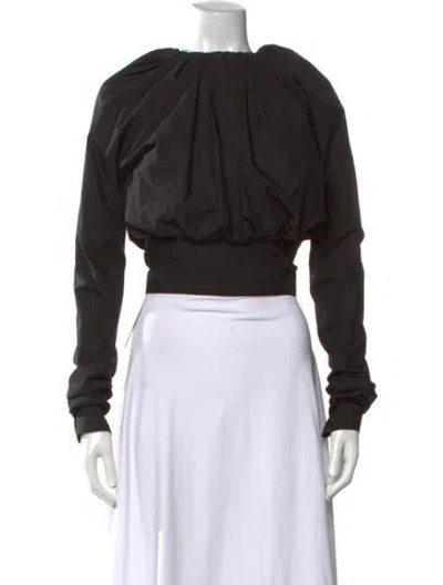 Pre-owned Rick Owens Crew Neck Long Sleeve Top In Black