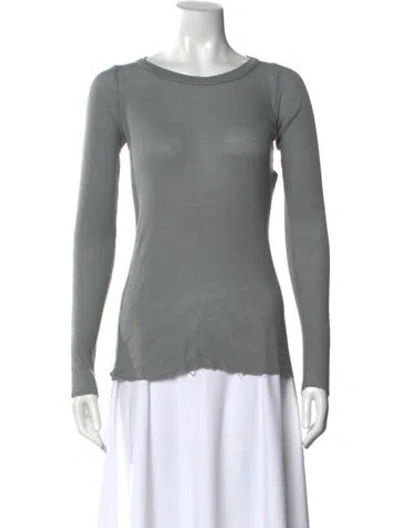 Pre-owned Rick Owens Crew Neck Long Sleeve Top In Gray
