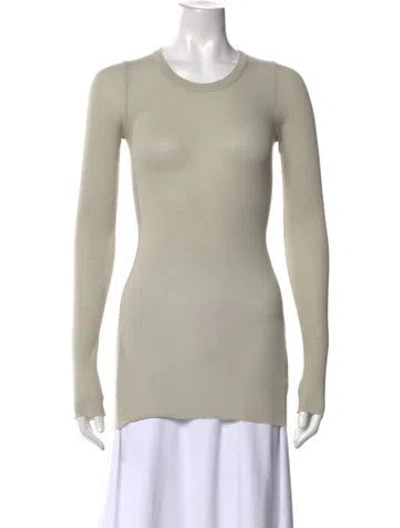 Pre-owned Rick Owens Crew Neck Long Sleeve Top In Neutral