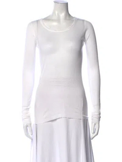 Pre-owned Rick Owens Crew Neck Long Sleeve Top In White