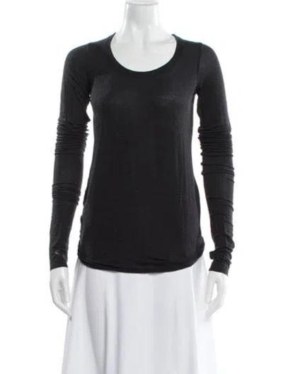 Pre-owned Rick Owens Crew Neck Long Sleeve T-shirt In Black