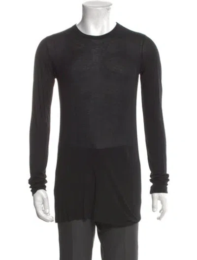 Pre-owned Rick Owens Crew Neck Long Sleeve T-shirt In Black