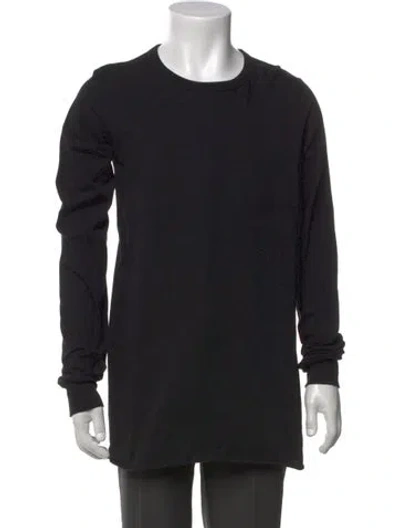 Pre-owned Rick Owens Crew Neck Long Sleeve T-shirt In Black