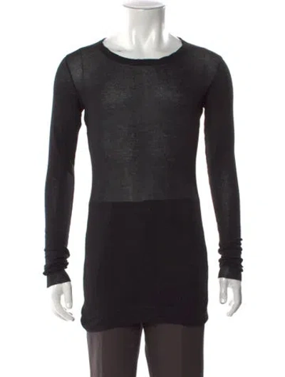 Pre-owned Rick Owens Crew Neck Long Sleeve T-shirt In Black
