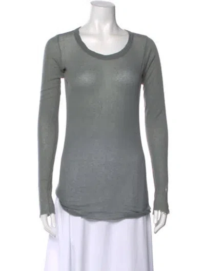 Pre-owned Rick Owens Crew Neck Long Sleeve T-shirt In Gray