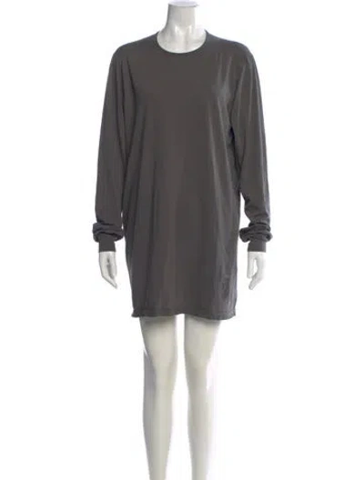 Pre-owned Rick Owens Crew Neck Long Sleeve T-shirt In Grey