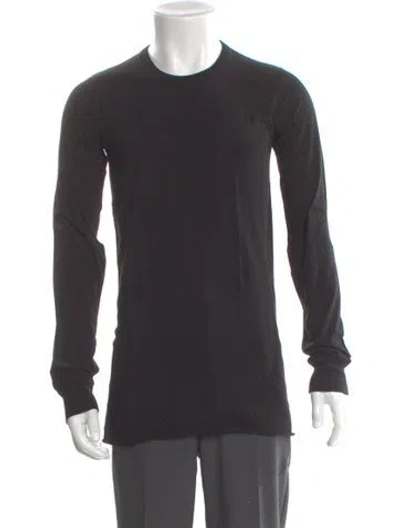 Pre-owned Rick Owens Crew Neck Long Sleeve T-shirt W/ Tags In Gray