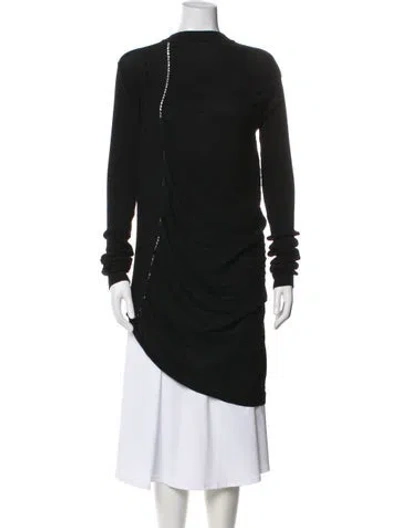 Pre-owned Rick Owens Crew Neck Long Sleeve Tunic In Black