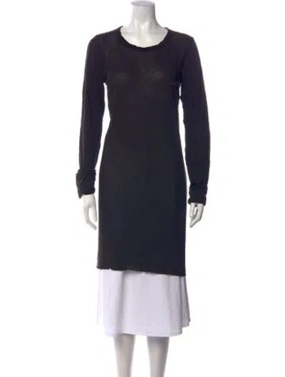 Pre-owned Rick Owens Crew Neck Long Sleeve Tunic In Blue