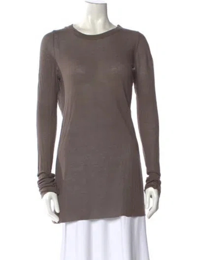 Pre-owned Rick Owens Crew Neck Long Sleeve Tunic In Neutral