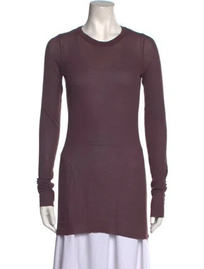 Pre-owned Rick Owens Crew Neck Long Sleeve Tunic In Purple