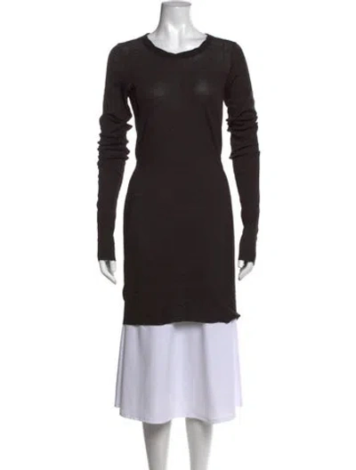 Pre-owned Rick Owens Crew Neck Long Sleeve Tunic W/ Tags In Black