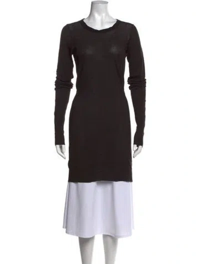 Pre-owned Rick Owens Crew Neck Long Sleeve Tunic W/ Tags In Black