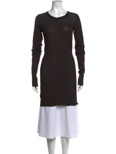 Pre-owned Rick Owens Crew Neck Long Sleeve Tunic W/ Tags In Black