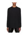 Rick Owens Crew Neck Long-sleeved T-shirt In Black