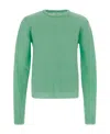 Rick Owens Crew Neck Mohair-blend Jumper In Green
