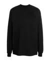 Rick Owens Crew-neck Organic Cotton Sweatshirt In Black
