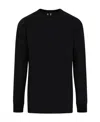 Rick Owens Crew-neck Organic Cotton Sweatshirt In Black