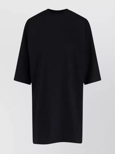 Rick Owens Crew Neck Plain Design Short Sleeves In Black
