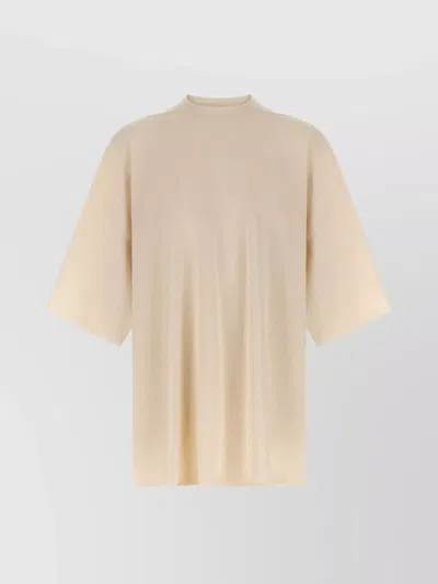 Rick Owens Crew Neck Seam Detail T-shirt In Neutral