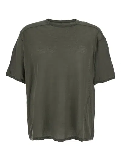 Rick Owens Jumbo Short Sleeve Tee Classic Cotton Jersey In Green