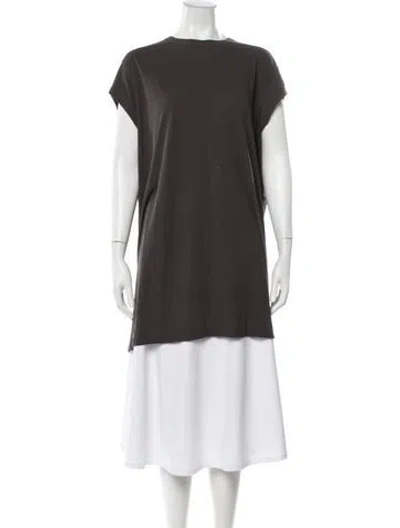 Pre-owned Rick Owens Crew Neck Short Sleeve Top In Grey