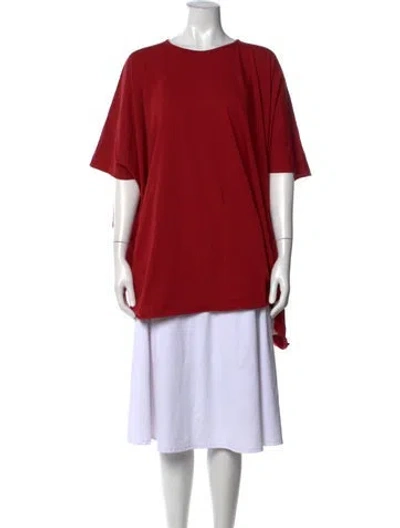 Pre-owned Rick Owens Crew Neck Short Sleeve Top In Red