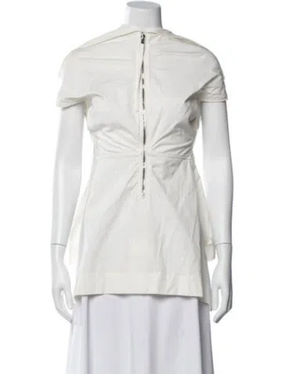 Pre-owned Rick Owens Crew Neck Short Sleeve Top In White