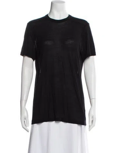 Pre-owned Rick Owens Crew Neck Short Sleeve T-shirt In Black