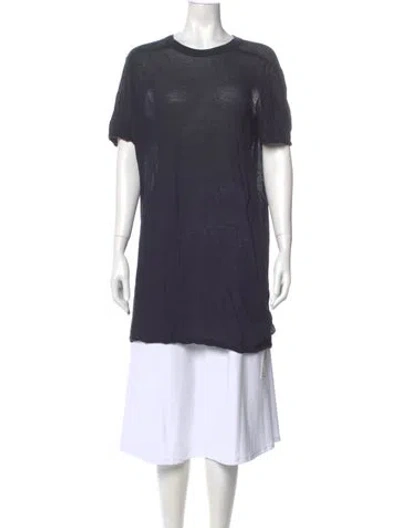 Pre-owned Rick Owens Crew Neck Short Sleeve T-shirt In Black