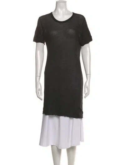 Pre-owned Rick Owens Crew Neck Short Sleeve T-shirt In Black