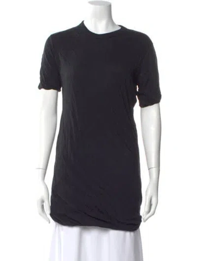 Pre-owned Rick Owens Crew Neck Short Sleeve T-shirt In Black