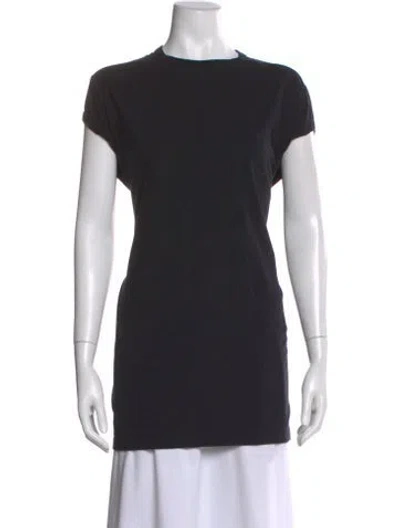 Pre-owned Rick Owens Crew Neck Short Sleeve T-shirt In Black