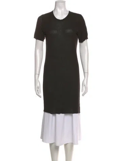 Pre-owned Rick Owens Crew Neck Short Sleeve T-shirt In Black