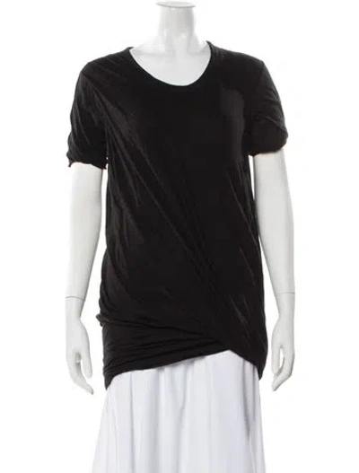 Pre-owned Rick Owens Crew Neck Short Sleeve T-shirt In Black
