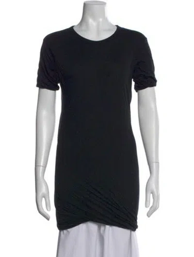 Pre-owned Rick Owens Crew Neck Short Sleeve T-shirt In Black