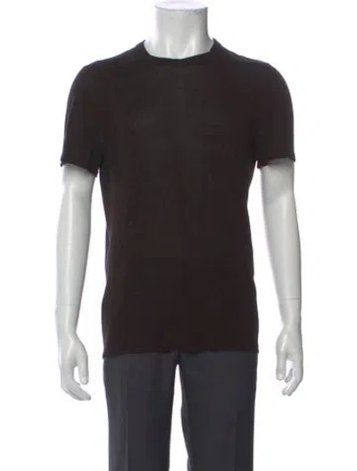 Pre-owned Rick Owens Crew Neck Short Sleeve T-shirt In Black