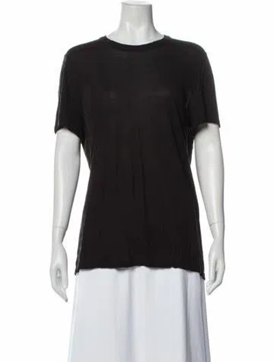 Pre-owned Rick Owens Crew Neck Short Sleeve T-shirt In Black