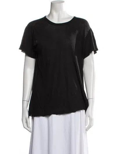 Pre-owned Rick Owens Crew Neck Short Sleeve T-shirt In Black